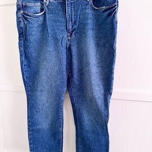 Good American Deep Blue Relaxed Jeans